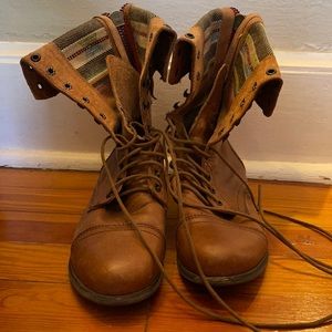 Steve Madden Leather Combat Boots